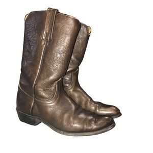 Frye Brown Leather Cowboy Boots